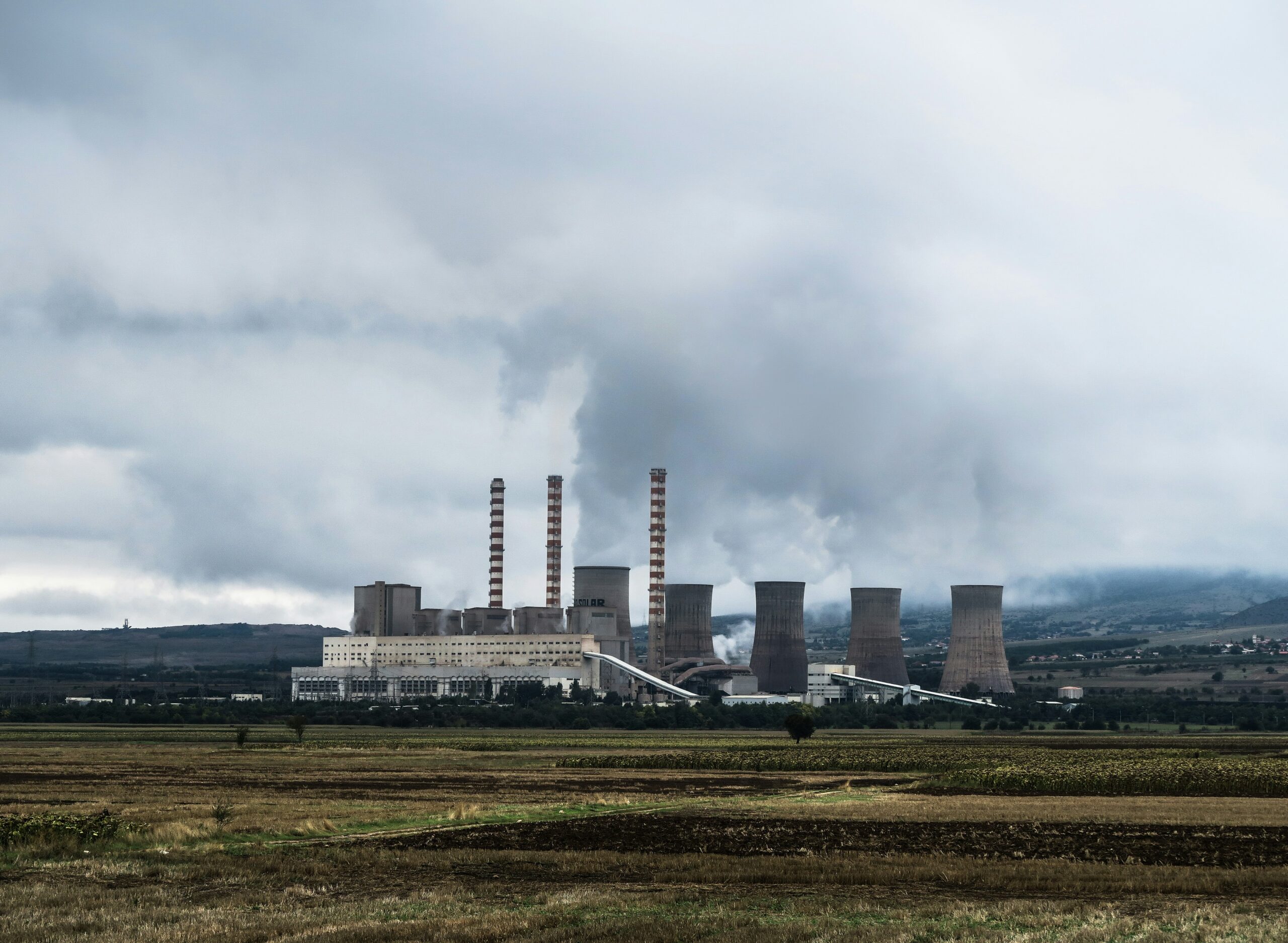 Industrial area affected by environmental damage