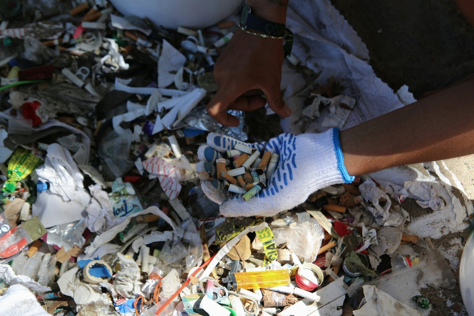 Photo comparison of contaminated vs remediated site